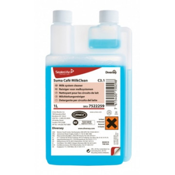 Kavos aparatų valymo priemonė Suma Cafe MilkClean C3.1, 1l