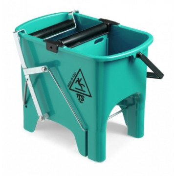 Plastikinis kibiras su nugręžėju Tec, žalias, 15l