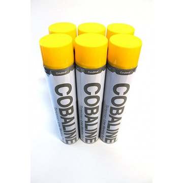 Aerozoliniai dažai, laikinam grindų ženklinimui, geltoni, 6x750ml