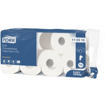 Tualetinis popierius rulonėliais Tork Premium Extra Soft  T4, 3sl.