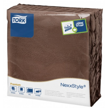 Stalo servetelės Tork Premium NexxStyle, 38x39cm, kakavos spalvos, 2sl.