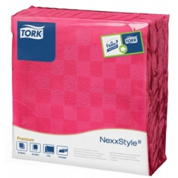 Stalo servetelės Tork Premium NexxStyle, 38x39cm, fuksijų spalvos, 2sl.