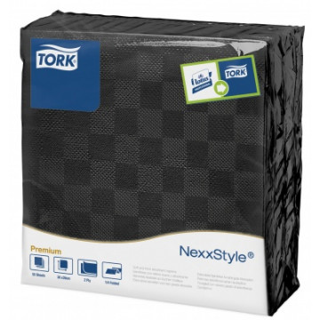 Stalo servetelės Tork Premium NexxStyle, 38x39cm, juodos, 2sl.