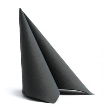 Stalo servetėlės Duni Point to Point 38x38cm, 2sl. pop., juodos, 50vnt.