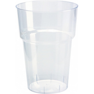 Duni Vienkartinės stiklinės gėrimams Bavaria 450 (300) ml, skaidrūs, PS, max +100°C, 22 vnt.