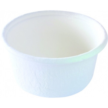 Duni Vienkartiniai Ecoecho™ cukranendrių indeliai padažui, (192068), balti, 60 ml, Bagasse, 6,3x6x3,2 cm, max +100°C, 150 vnt.