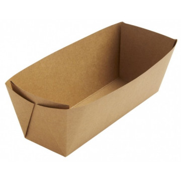 Duni Vienkartinės kartoninės dėžutės maistui (dangtelio kodas 188051), rudos, Cardboard/PE, 1100 ml, 22,5x8,5x7,5 cm, max +100°C, tinkamos mikrobangų krosnelei, 300 vnt.