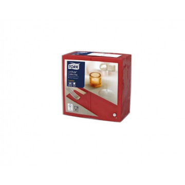 Stalo įrankių vokeliai-servetėlės Tork Premium LinStyle, raudoni, 50vnt.