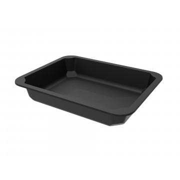 Daugkartiniai indeliai 1 sk., 1135ml, (P9400PPC), užlydomi, PP, juodi, 22,7x17,8x4 cm, max-10°C/+120°C, tinka mikrobangų kr., 320 vnt.