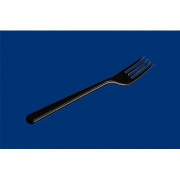 Daugkartinio naudojimo plastiko šakutės, PS, juodos, 18 cm, 50vnt