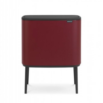 Šiukšlių dėžė Brabantia Bo Touch Bin, tamsiai raudona, 36l