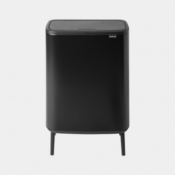 Šiukšlių dėžė Brabantia Bo Touch Bin Hi, juodo matinio metalo, 2x30l