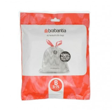 Šiukšlių maišai Brabantia (B), balti, 5l, 40vnt.