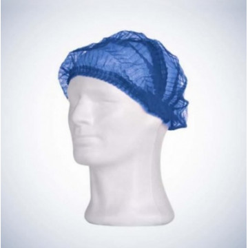 Vienkartinės gofruotos kepuraitės Eco Plus, mėlynos, dydis 52cm, 100vnt