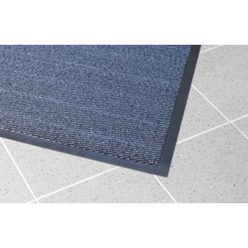 Įėjimo kilimas PVC pagrindu, Vynaplush, juodas/mėlynas, 0.6 x 0.9m (7mm)
