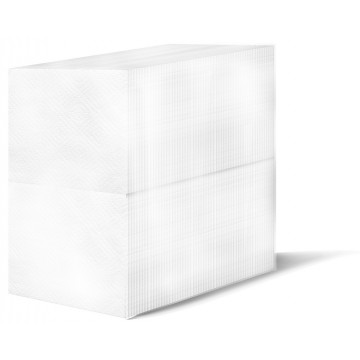 Stalo servetėlės 24x24cm, sulankstymas 1/4, baltos, 1sl.