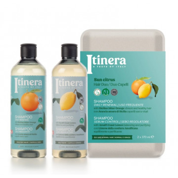 Kosmetikos rinkinys Itinera (šampūnas su apelsinais ir šampūnas su citrinomis), 2x370ml