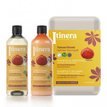 Kosmetikos rinkinys Itinera (šampūnas ir plaukų kondicionierius su kaštainiu), 2x370ml