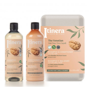 Kosmetikos rinkinys Itinera (šampūnas ir plaukų kondicionierius su graikiškais riešutais), 2x370ml