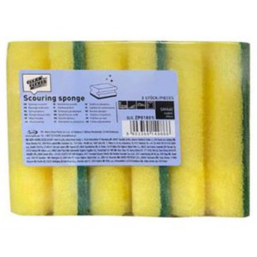 Kempinė su žaliu abrazyvu SMA60, 7x9,5cm, 3 vnt.