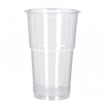 Vienkartinės stiklinės šaltiems gėrimams 360ml (577830510//577850510/577840510), RPET, skaidrios, skersmuo 7,8 cm, 50 vnt.