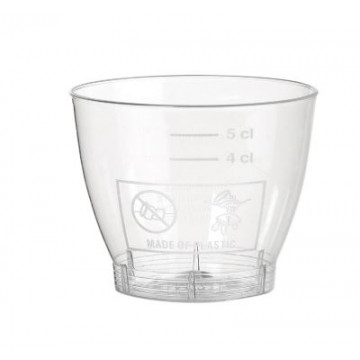 Vienkartinės taurelės vieno gurkšnio 65ml, PLA, skaidrios sp., 5,3x4.3cm, 15vnt.
