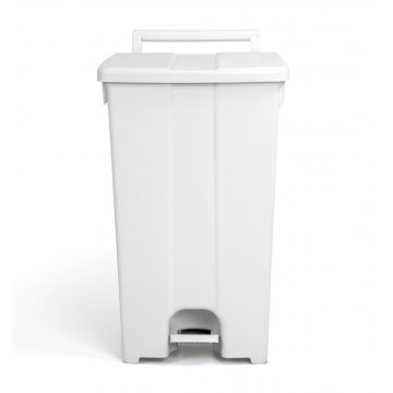 Šiukšlių dėžė atidaroma koja Derby, baltu dangčiu, 90l