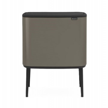 Šiukšlių dėžė Brabantia Bo Touch Bin, platinos spalvos, 11+23l