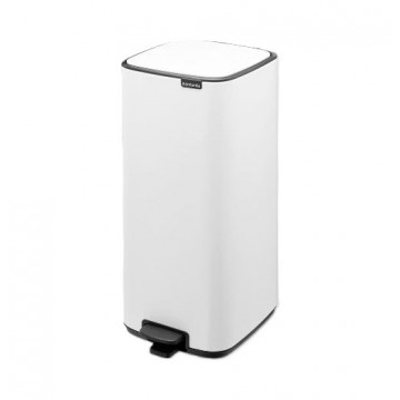 Šiukšlių dėžė atidaroma koja Brabantia Bo, balta, 30l